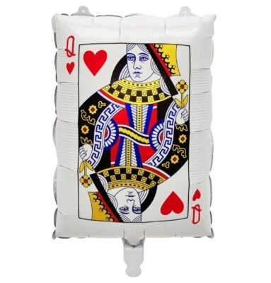 Globo de Poker Casino Noche Alicia País de las Maravillas Cumpleaños Fiesta Decoración Reina de Corazones Foto 1 de 4
