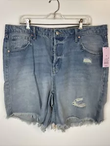 Women's High-Rise Wide Leg Bermuda Jean Shorts - Wild Fable™ size 18 - Picture 1 of 4