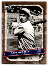 2005 UPPER DECK CLASSICS BABE HERMAN BROOKLYN DODGERS #4