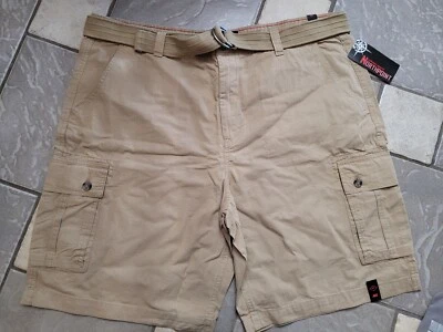 NUEVOS PANTALONES CORTOS CARGO NORTHPOINT CAQUI PARA HOMBRE 46 RIPSTOP CAQUI CON CINTURÓN Foto 1 de 4