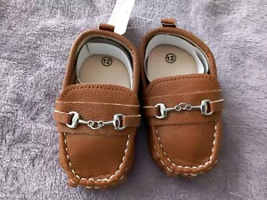 Baby Boy Moccasin Shoes In Size 12 BNWTS - Picture 1 of 2