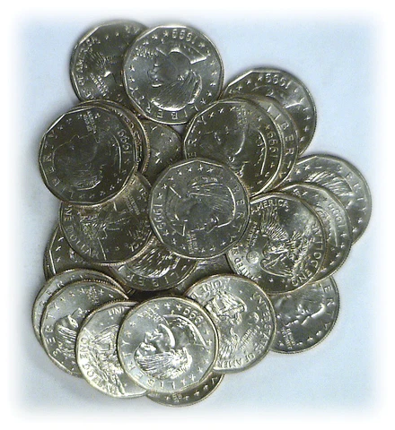 1999-D BU $1 Susan B. Anthony $20 Face Roll From Original Mint Bag Cover