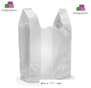3kg Buste Plastica 34x60CM Sacchetti Spesa Negozio Resistenti Sacchi Nettezza - Foto 1 di 3