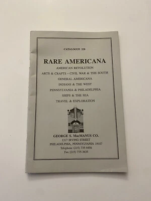 K5) Rare Americana American Revolution Civil War McManus Catalog 1991 PB - Image 1 of 2