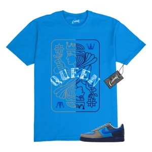 Air Force 1 Soft Grey Varsity Royal Harbor Blue to Match QUEEN - Picture 1 of 1