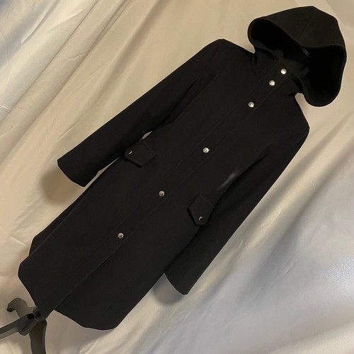 Michael Kors giacca cappotto 100% lana cappuccio lunghezza intera