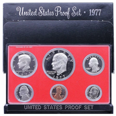 1977 S Proof Set Original Box 6 Coins US Mint Cover