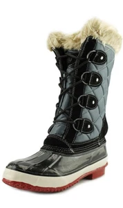 Khombu Melanie Boots Women Round Toe Fur Gray Winter Waterproof Rain Snow Shoe 6 - Picture 1 of 12