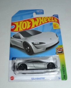 HOT WHEELS 2022 HW EXOTICS 1/10 - TESLA ROADSTER PLATEADO METÁLICO - Imagen 1 de 6