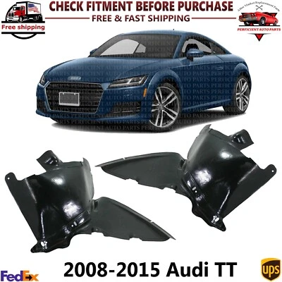Front Section Fender Liners Left & Right Side For 2008-2015 Audi TT Coupe Model - Изображение 1 из 4