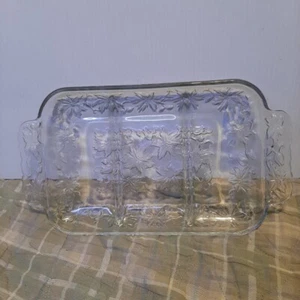Princess House FANTASIA 3 Section Divided Relish/Vegetable Tray/Platter - Picture 1 of 15