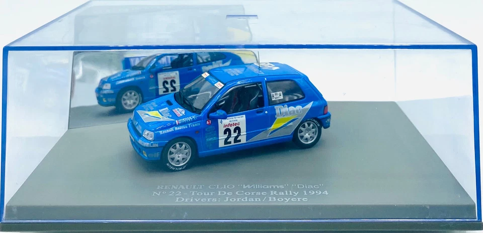 EBOND Renault Clio Williams Diac N°22 - Tour De Corse Rally 1994 - 1:43 - 0356 - Immagine 1 di 1