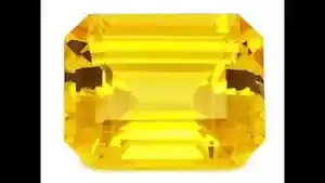 Zaffiro giallo coltivato in laboratorio taglio smeraldo 9mm x 7mm lotto all'ingrosso di 2 pietre preziose - Foto 1 di 1