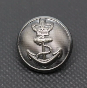 London Badge & Button Co Blazer Cuff Button Anchor Antiqued Silvertone 15mm - Picture 1 of 4