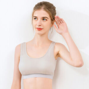 Women's Natural Silk Sports Underwear Wire-free Push-up Seamless Vest  Style bra