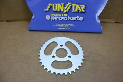 1988-1990 KAWASAKI KD80 N1-N3 STEEL REAR SPROCKET 420 34T SUNSTAR MADE IN JAPAN - Image 1 of 4