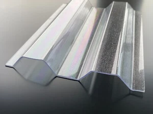 Polycarbonat Trapezplatte KRISTALL   70/18 klar   1,2mm Lichtplatte SONDERPOSTEN - Bild 1 von 2