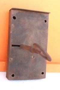 Big Door Iron Lock and Key Old Vintage Very Rare Collectible - Picture 1 of 4