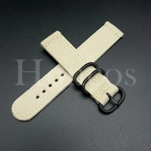 20 22 MM Beige Nylon Canvas Watch Band Strap Quick Release Fits for IWC Classic - Picture 1 of 4