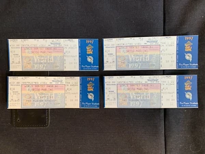 1997 WORLD SERIES GAME 1 4 FULL TICKETS MARLINS VS INDIANS PRO PLAYER STADIUM - Bild 1 von 3