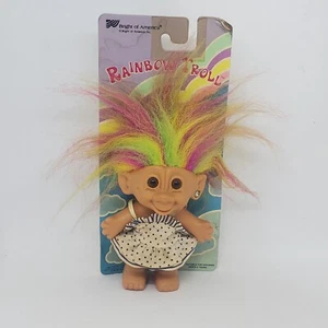 Vintage Regenbogen Troll Puppe Spielzeug Bright Of America - Bild 1 von 4