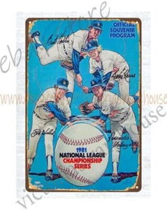 wall art 1981 baseball  vs Montreal Expos metal tin sign - Picture 1 of 4