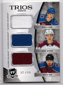 2020-21 THE CUP TRIOS JERSEYS #C3BBK BOWEN BYRAM BOWERS KAUT /35 AVALANCHE - Picture 1 of 1