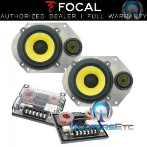 pkg FOCAL 130KR K2 POWER 5.25" COMPONENT SPEAKERS & 6x8" 5x7" ADAPTER PLATES NEW - Picture 1 of 10