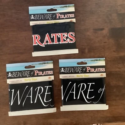 Fita Beware Of Pirates Party 20 pés 3 pacotes - Imagem 1 de 4