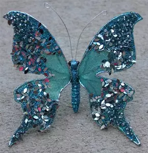 Butterfly Clip Wreath Decoration Craft Wedding Spring Wreath Floral Blue 38 New - Picture 1 of 1