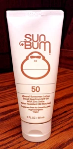 Sun Bum Sunscreen SPF 50 Mineral Lotion-3 fl oz/88 ml-Broad Spectrum w/Zinc 1014 - Picture 1 of 2