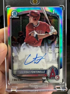 2025 Bowman Chrome Refractor Auto /499 Cole Fontenelle - Picture 1 of 2