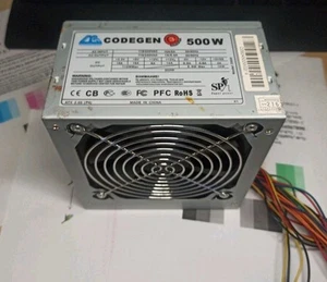 ALIMENTATORE per Case PC ATX 500W 20+4PIN Power Supply ATX 500W CODEGEN✅ - Foto 1 di 3