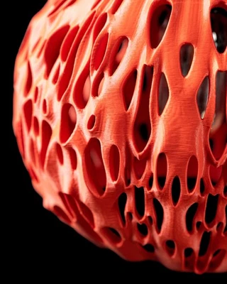 Lámpara de celosía naranja impresa en 3D moderna cubierta de luz colgante Foto 1 de 4