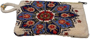 Alfombra Turca Cremallera Bolso sin asas Kilim Boho Bolso Étnico Tapiz Alfombra Cartera - Imagen 1 de 3