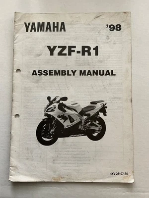 NOS GENUINE YAMAHA WORKSHOP SET UP ASSEMBLY MANUAL YZF-R1 YZF R1 1000 4XV 1998 - Image 1 of 4