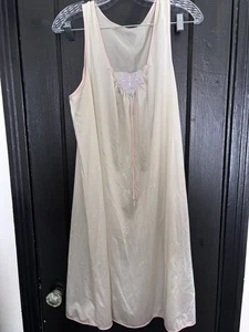 Camisón vintage de nailon sin mangas Lorraine talla grande - Imagen 1 de 4