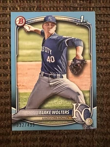Papel Bowman Blake Wolters 1st Bowman 2025 azul cielo/499 #BP-76 - Imagen 1 de 3