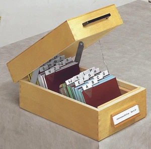 Caja de tarjetas HAN A6 para 900 tarjetas marrón - Imagen 1 de 2