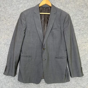 John Varvatos Blazer Jacket Mens EU 54 US 44 Wool Mohair Vented Lined Gray Italy - Picture 1 of 17