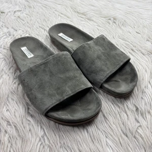 Haven Well Within Damen 6 grüne Wildleder-Pantoletten minimalistisch Boho klassisch - Bild 1 von 5