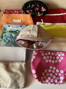 Paquete grande de 13 bolsas de maquillaje cosméticas para inodoro Clinique Clarins Betsey J - Imagen 1 de 22