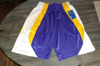 Nuevos Pantalones Cortos Deportivos de Seda Reebok Jóvenes Niños L (14/16) Púrpura/Blanco/Amarillo Foto 1 de 4