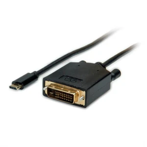 USB Typ C - DVI Adapterkabel, Stecker/Stecker, 1 m, 3840 x 2160 @60Hz 4K, UHD-1 - Bild 1 von 3