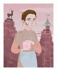 Grand Budapest Hotel Agatha By Nan Lawson Ltd Edition X Print Poster Mondo Mint