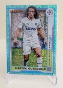 2022-23 TOPPS MERLIN UEFA MATTEO GUENDOUZI AQUA SPECKLE #77 Ser #111/199 - Picture 1 of 2