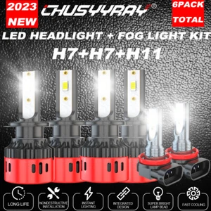 For Mini Cooper 2003 2004 2005 2006 2007 Combo LED Headlight + Fog Light Bulbs - Picture 1 of 19