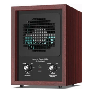 3-YEAR WARRANTY PORTABLE ECOQUEST LIVING AIR CLASSIC XL-15 HEPA PURIFIER-BROWN - Picture 1 of 2