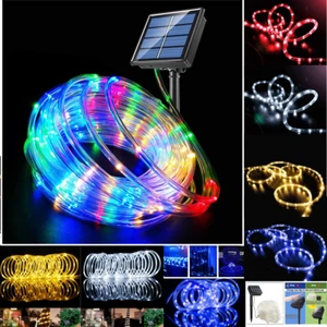 Solar String Rope Lights Outdoor Twinkle Lighting Waterproof Garden Decoration - Picture 1 of 31