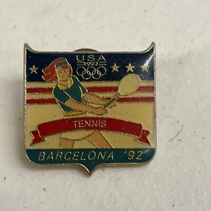 OLIMPIADI DI BARCELLONA 1992 VINTAGE - TENNIS - PINBACK (Ff10) - Foto 1 di 1